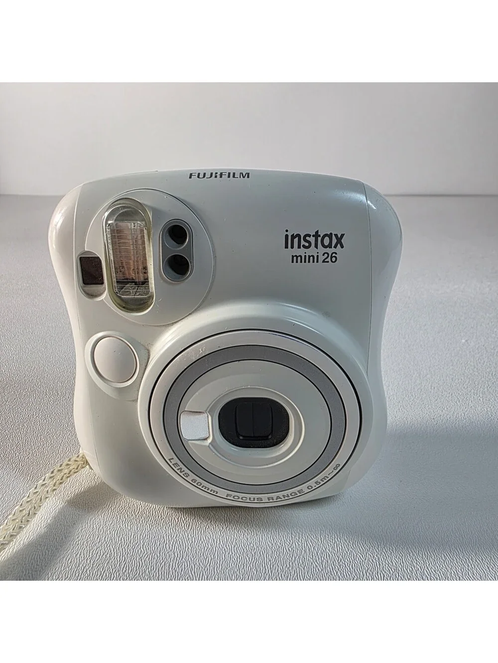 Fujifilm Instax Mini 26 Instant Film Camera White Point and Shoot W/Some Film